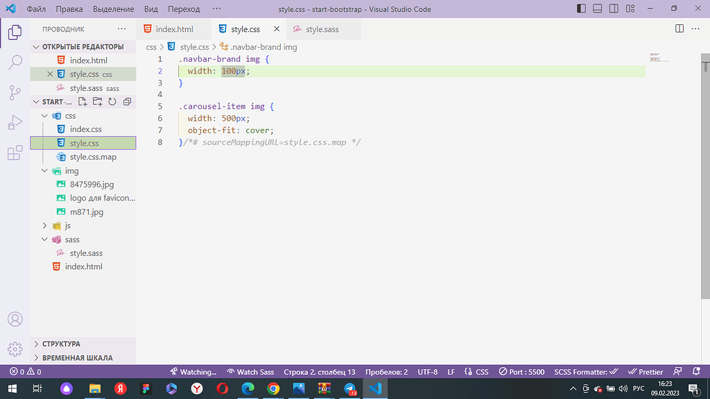 Scss code